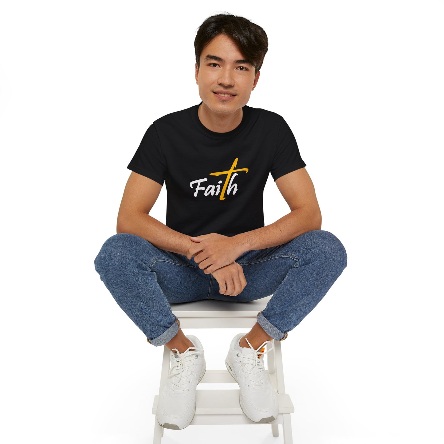 Faith Unisex Ultra Cotton Tee - Inspirational Black T-Shirt for Everyday Wear