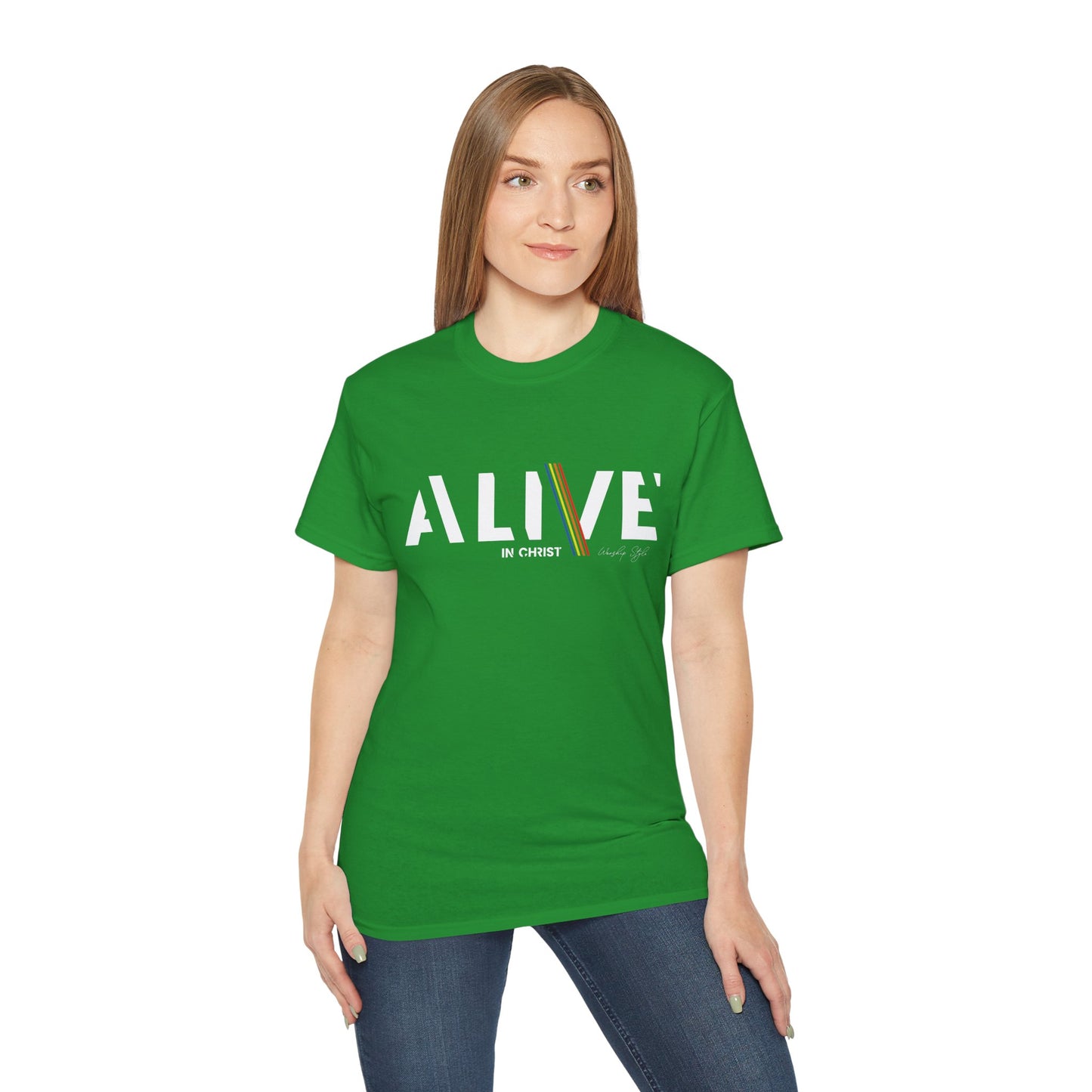 Inspirational Unisex Ultra Cotton Tee – 'ALIVE IN CHRIST' – Perfect for Faith Celebrations