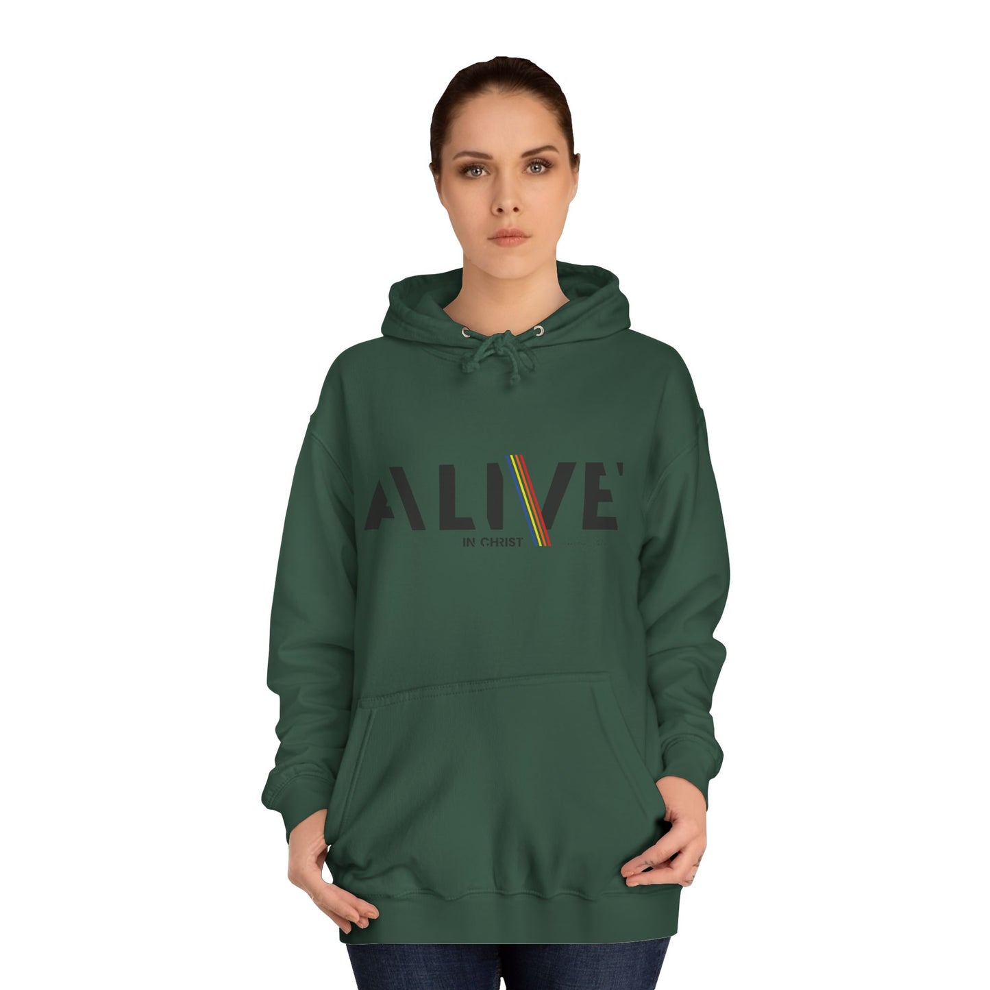 'ALIVE IN CHRIST' Design - Inspirational Unisex Hoodie