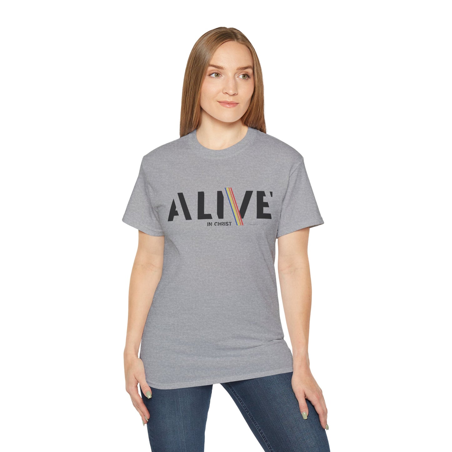 Alive in Christ Inspirational Unisex Ultra Cotton Tee