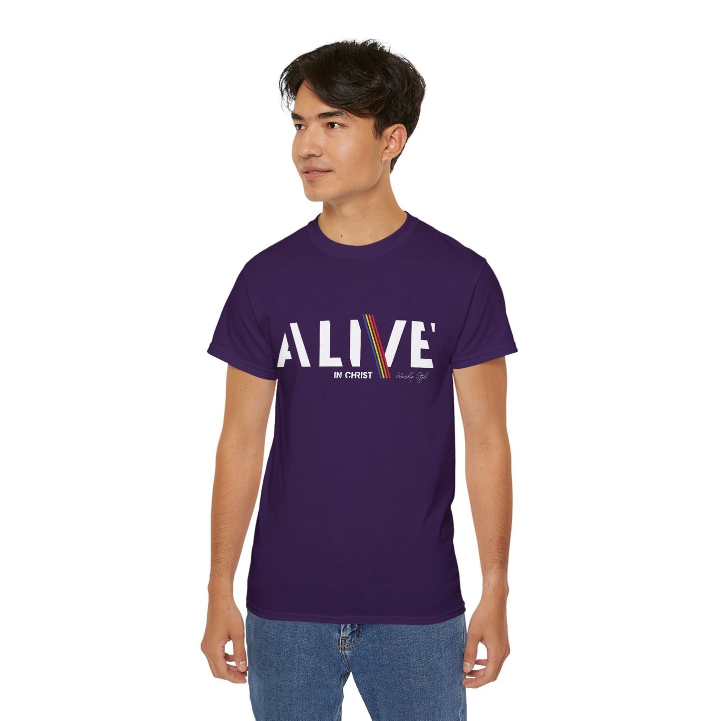 Inspirational Unisex Ultra Cotton Tee – 'ALIVE IN CHRIST' – Perfect for Faith Celebrations