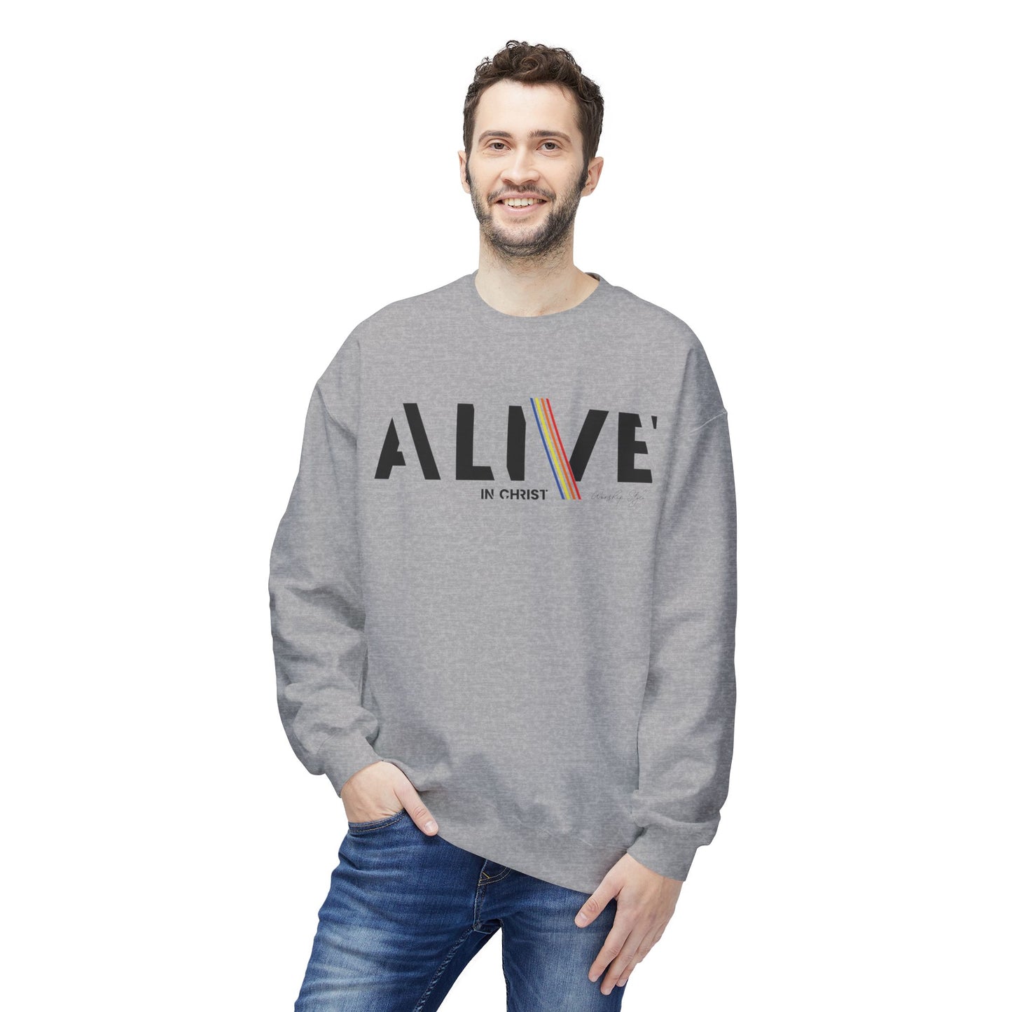 Alive in Christ - Unisex Softstyle Fleece Sweatshirt