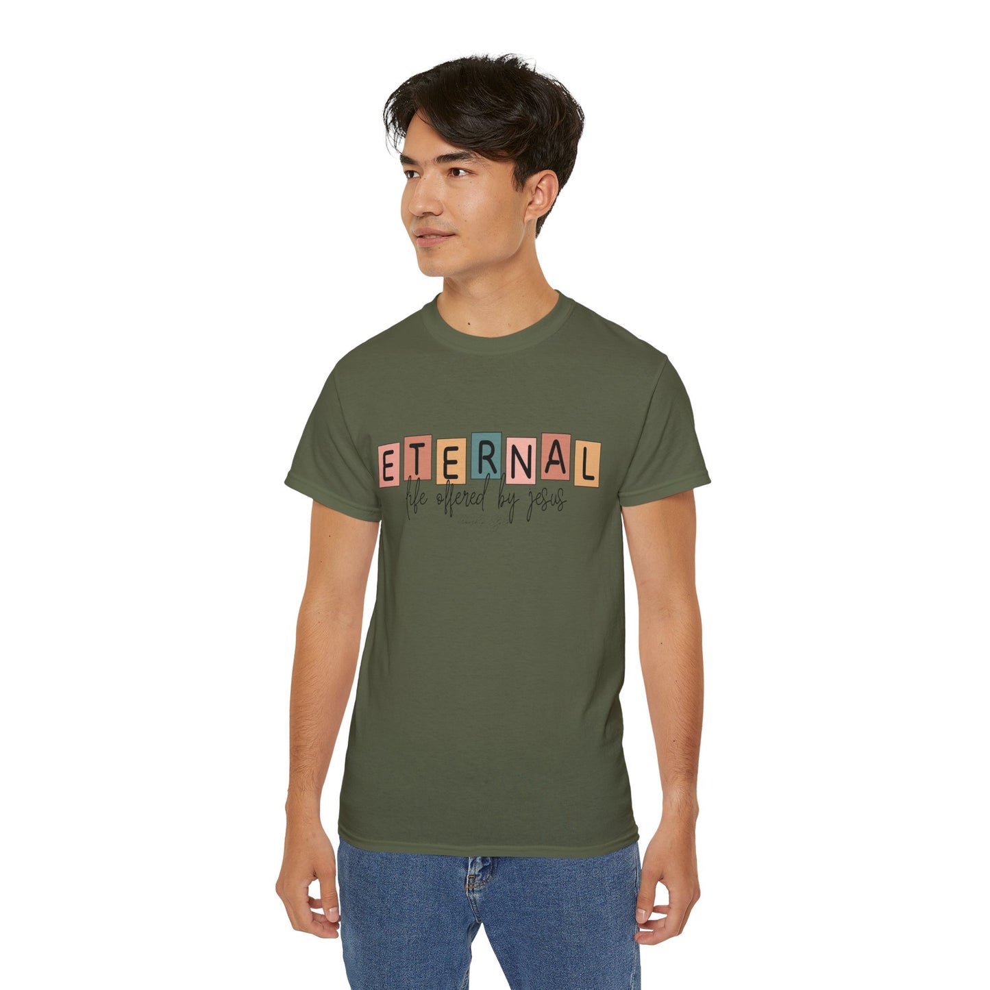Eternal Life Inspired Unisex Ultra Cotton Tee - Faith-Based Casual Wear