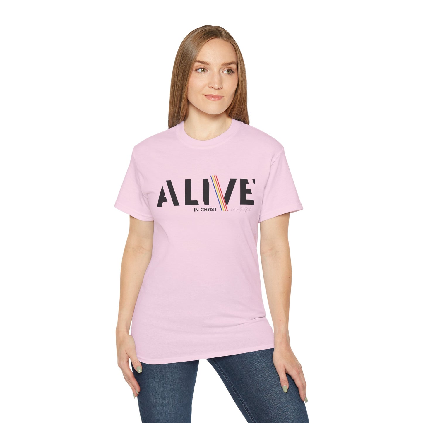 Alive in Christ Inspirational Unisex Ultra Cotton Tee