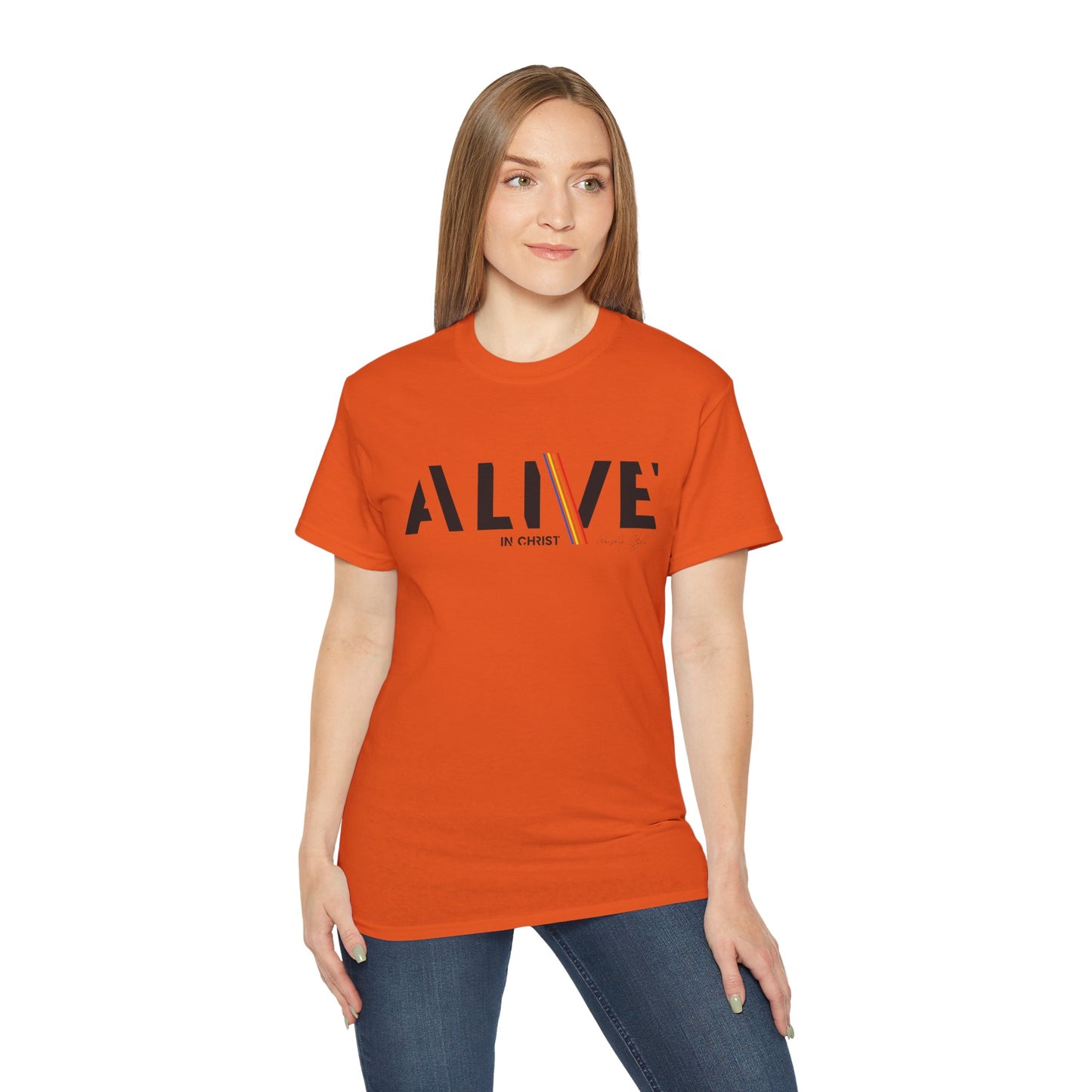 Alive in Christ Inspirational Unisex Ultra Cotton Tee