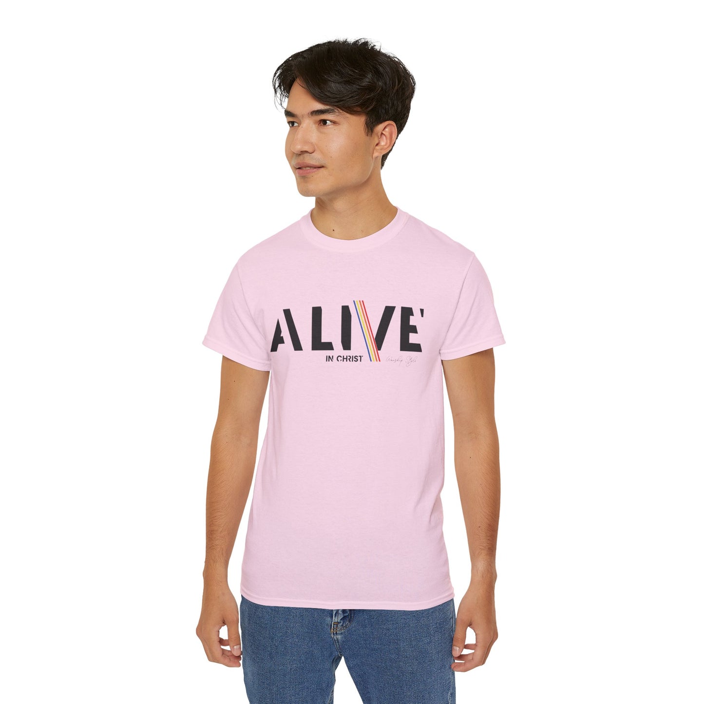 Alive in Christ Inspirational Unisex Ultra Cotton Tee