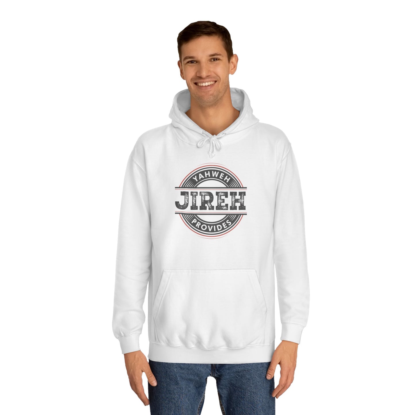 Jireh Provides Unisex College Hoodie - Cozy Faith Inspired Apparel