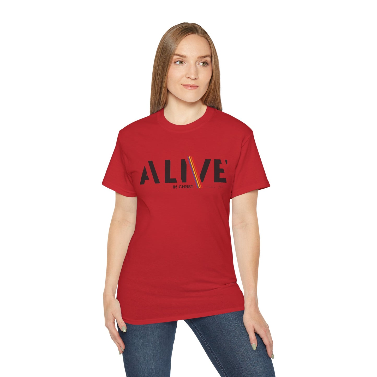 Alive in Christ Inspirational Unisex Ultra Cotton Tee