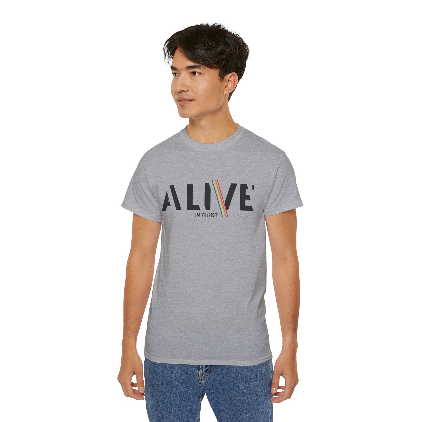 Alive in Christ Inspirational Unisex Ultra Cotton Tee