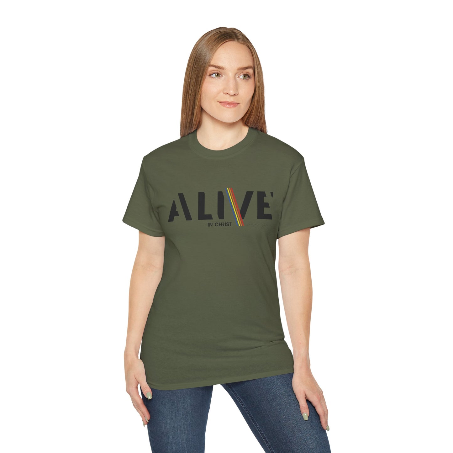 Alive in Christ Inspirational Unisex Ultra Cotton Tee