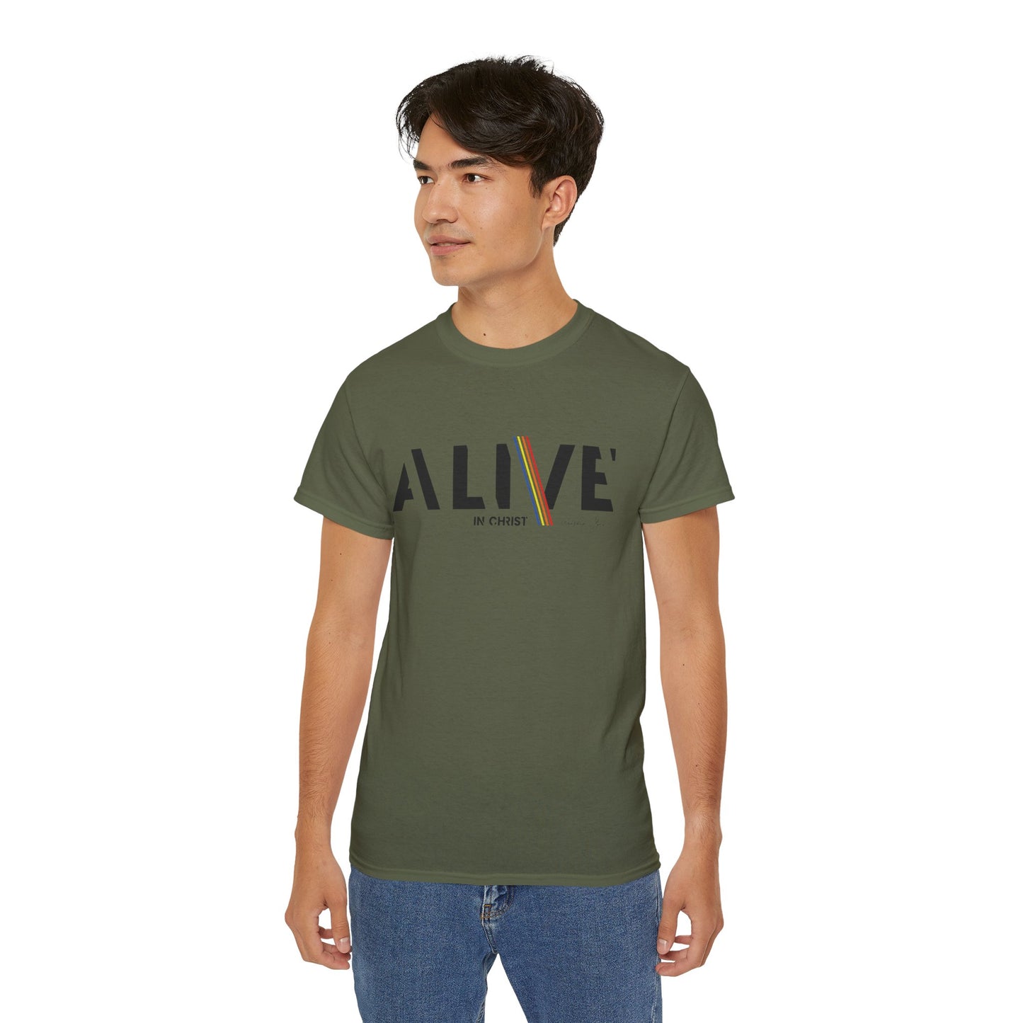 Alive in Christ Inspirational Unisex Ultra Cotton Tee