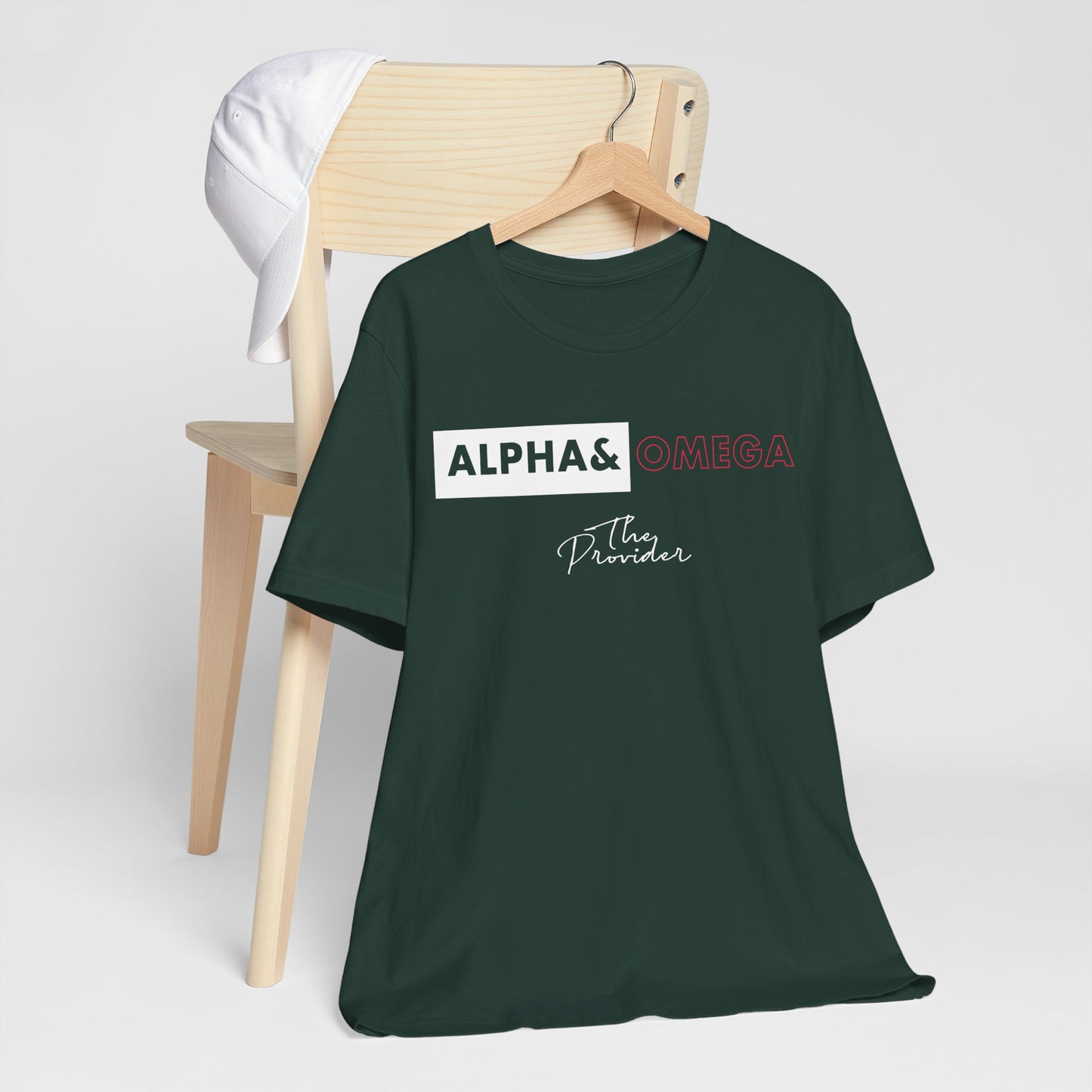 Faith-Inspired Unisex Tee - ‘Alpha & Omega’ Short Sleeve T-Shirt