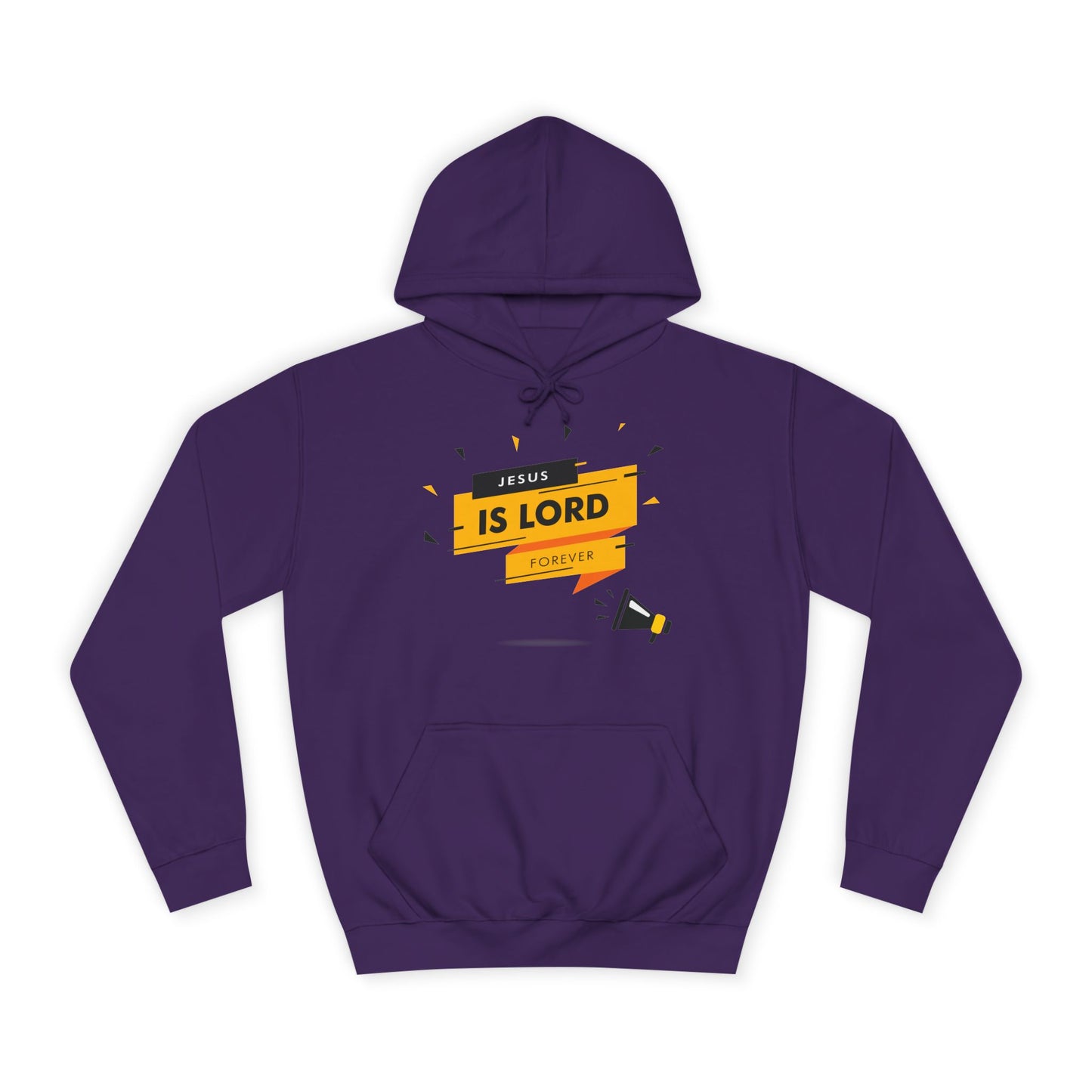 Unisex College Hoodie - "Jesus is Lord Forever" Inspirational Sweatshirt