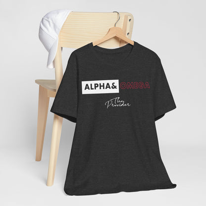 Faith-Inspired Unisex Tee - ‘Alpha & Omega’ Short Sleeve T-Shirt