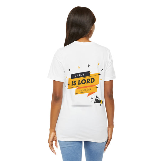 Inspirational Unisex Short Sleeve Tee - 'Jesus is Lord Forever'