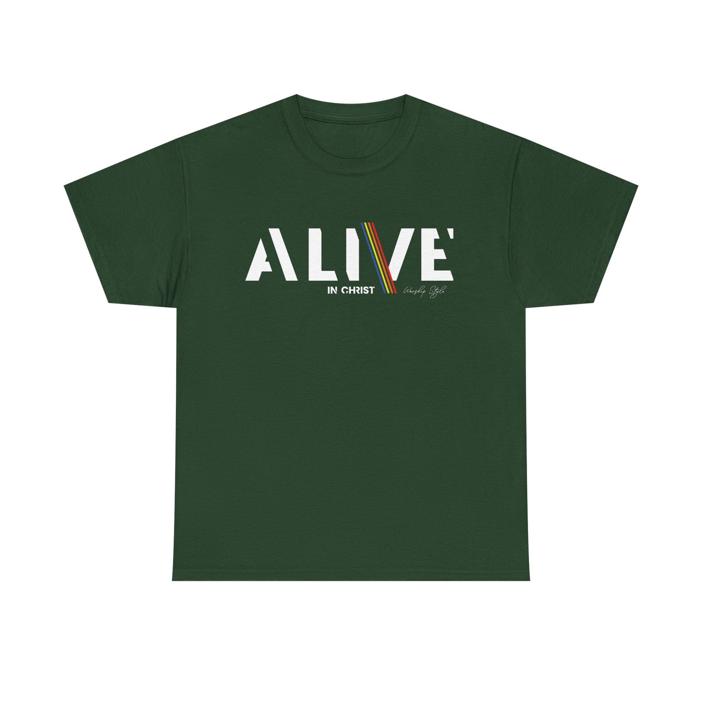 Alive in Christ Unisex Heavy Cotton Tee - Black Inspirational Christian Shirt