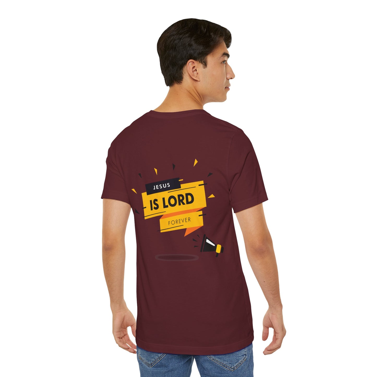 Inspirational Unisex Short Sleeve Tee - 'Jesus is Lord Forever'