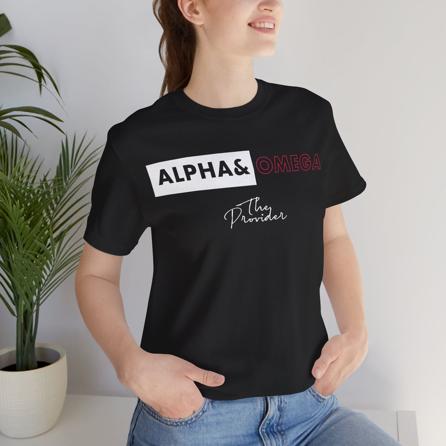 Faith-Inspired Unisex Tee - ‘Alpha & Omega’ Short Sleeve T-Shirt