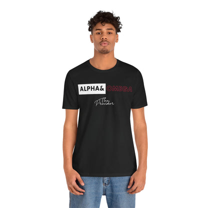 Faith-Inspired Unisex Tee - ‘Alpha & Omega’ Short Sleeve T-Shirt