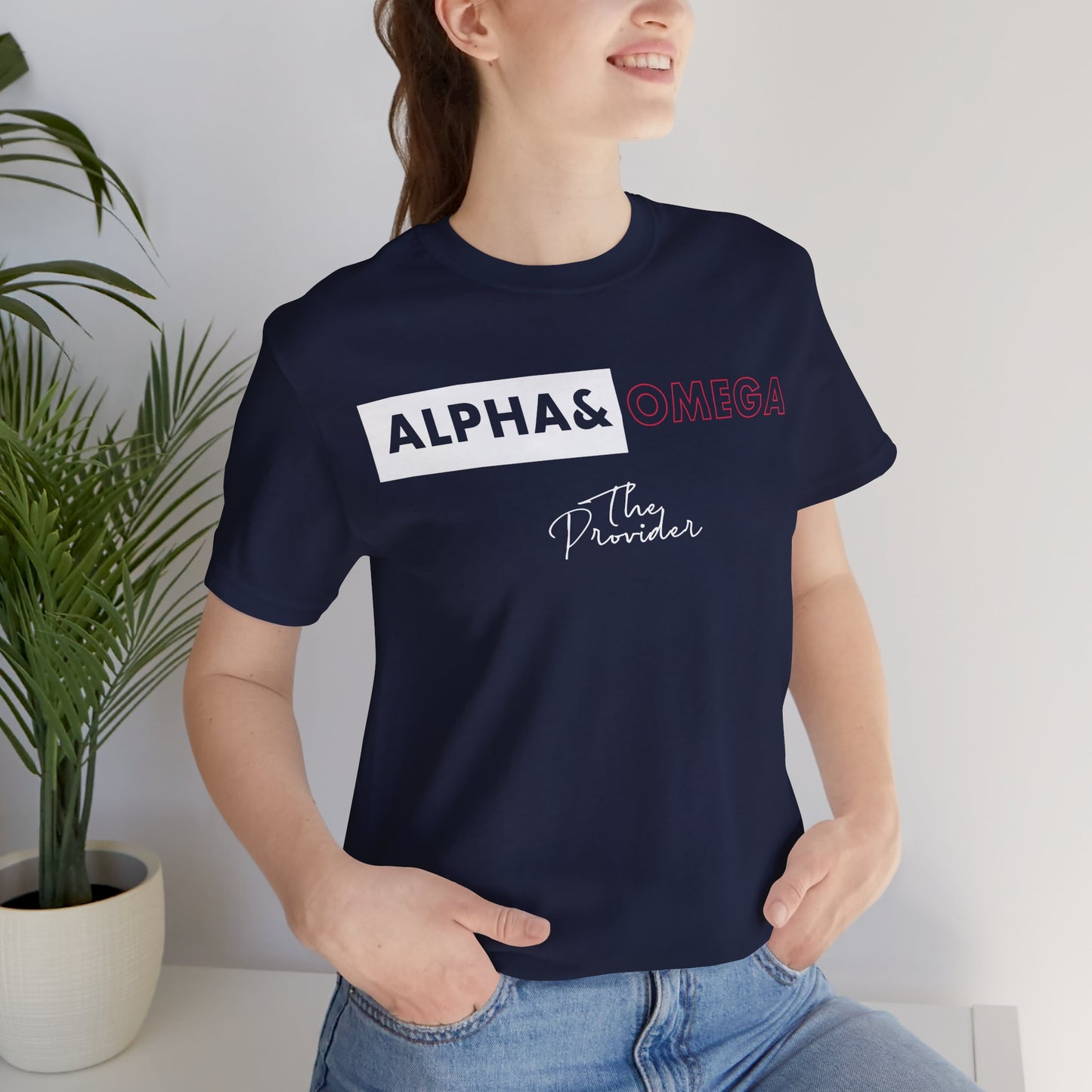 Faith-Inspired Unisex Tee - ‘Alpha & Omega’ Short Sleeve T-Shirt