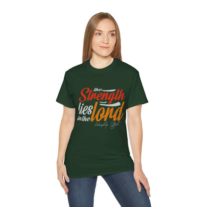 Strength In The Lord - Unisex Faith-Based Cotton T-Shirt