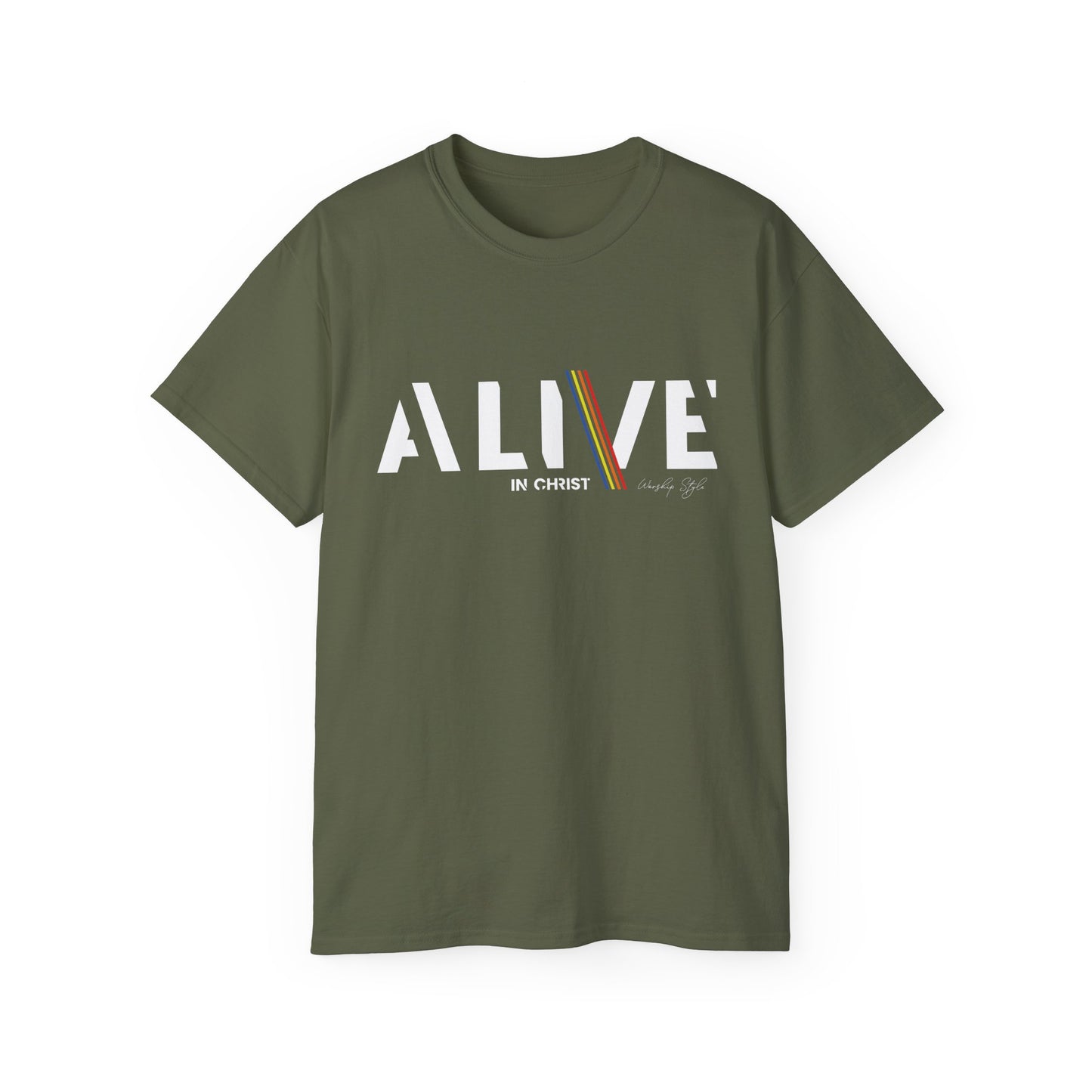 Inspirational Unisex Ultra Cotton Tee – 'ALIVE IN CHRIST' – Perfect for Faith Celebrations