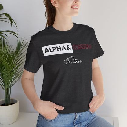 Faith-Inspired Unisex Tee - ‘Alpha & Omega’ Short Sleeve T-Shirt