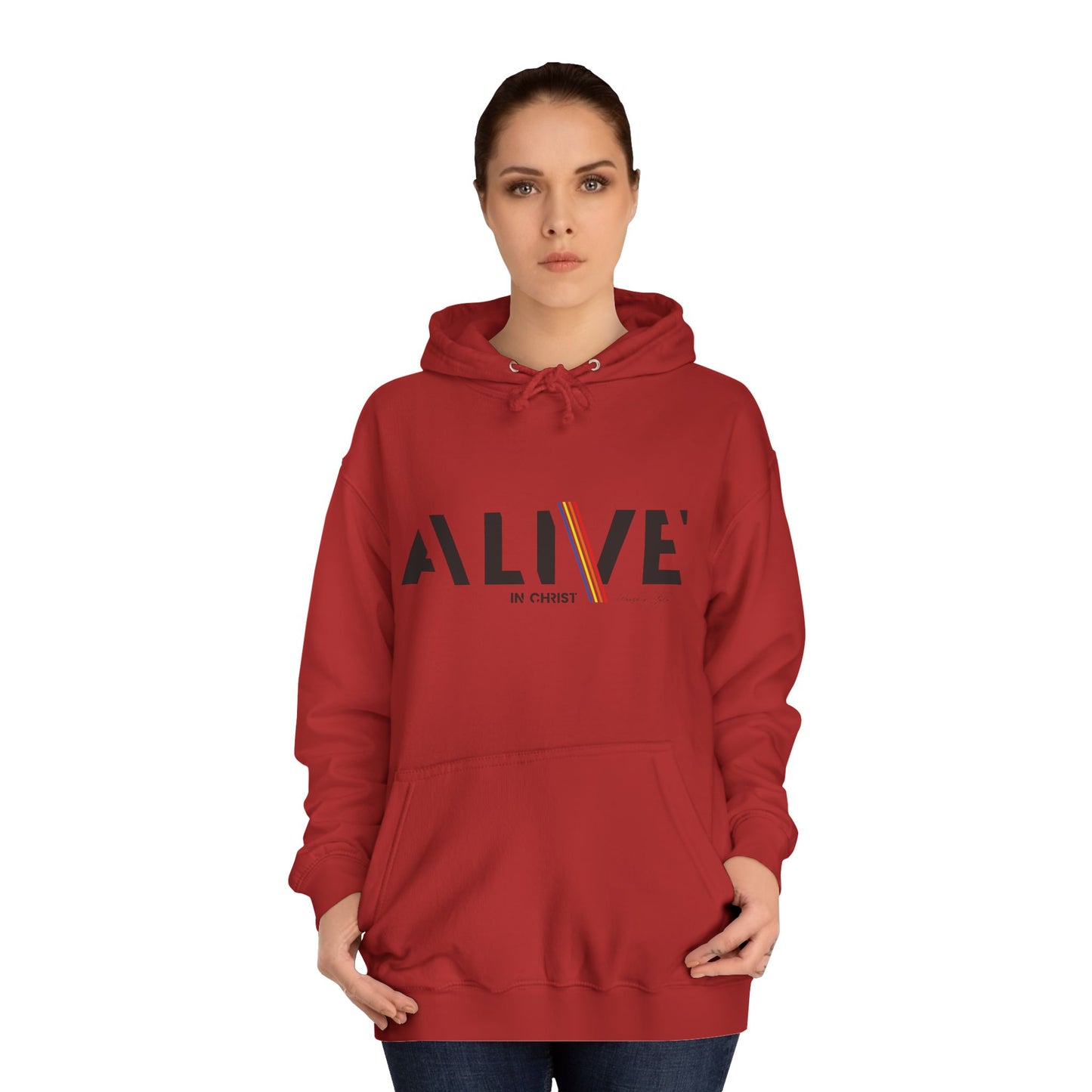 'ALIVE IN CHRIST' Design - Inspirational Unisex Hoodie