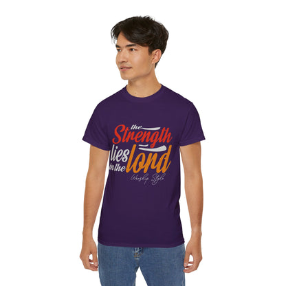 Strength In The Lord - Unisex Faith-Based Cotton T-Shirt