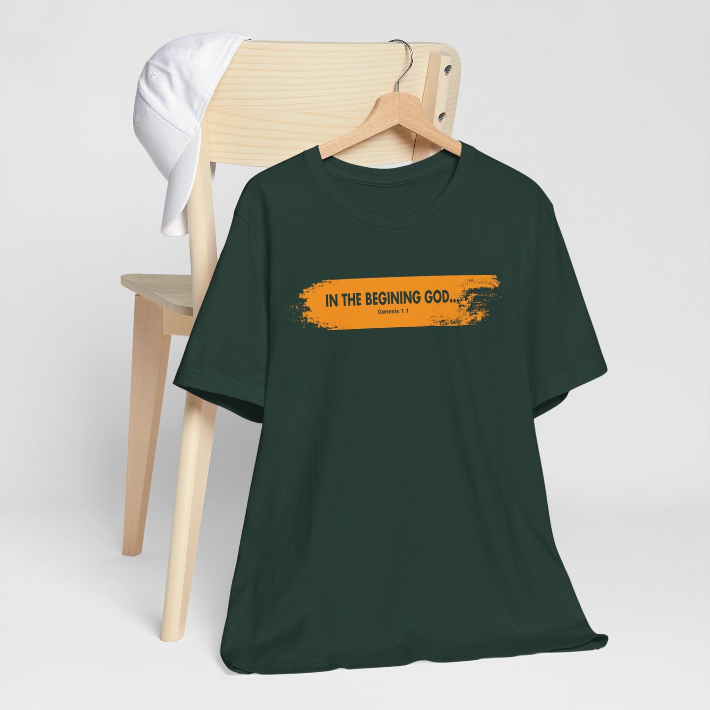Inspirational Biblical T-Shirt - 'In the Beginning God' - Unisex Jersey Tee