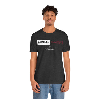 Faith-Inspired Unisex Tee - ‘Alpha & Omega’ Short Sleeve T-Shirt