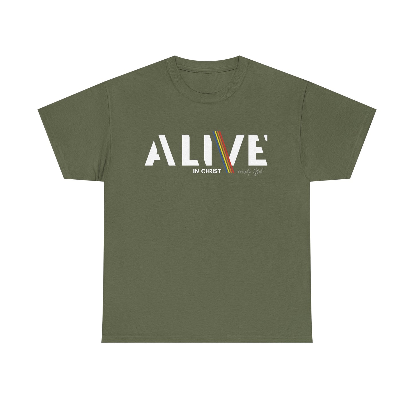 Alive in Christ Unisex Heavy Cotton Tee - Black Inspirational Christian Shirt