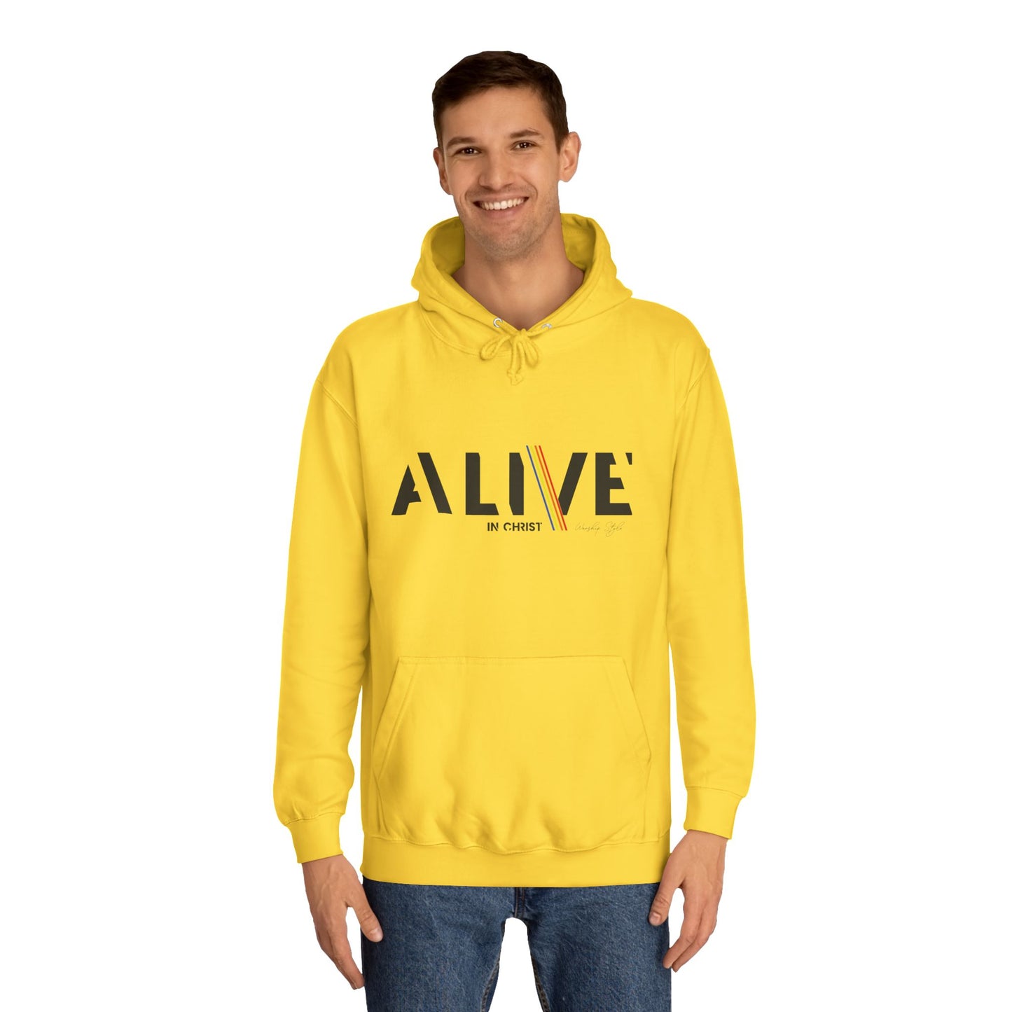 'ALIVE IN CHRIST' Design - Inspirational Unisex Hoodie