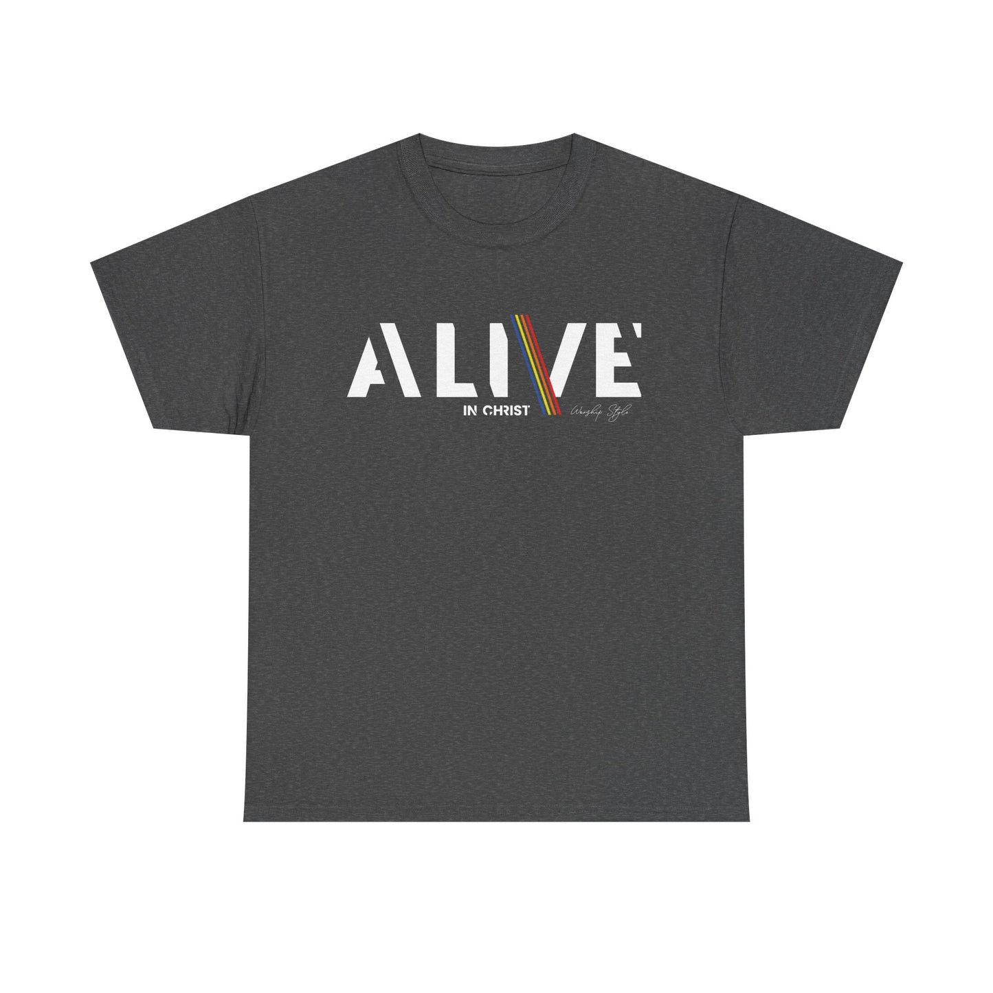 Alive in Christ Unisex Heavy Cotton Tee - Black Inspirational Christian Shirt