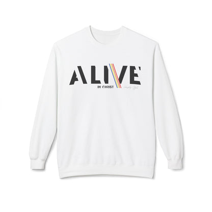 Alive in Christ - Unisex Softstyle Fleece Sweatshirt
