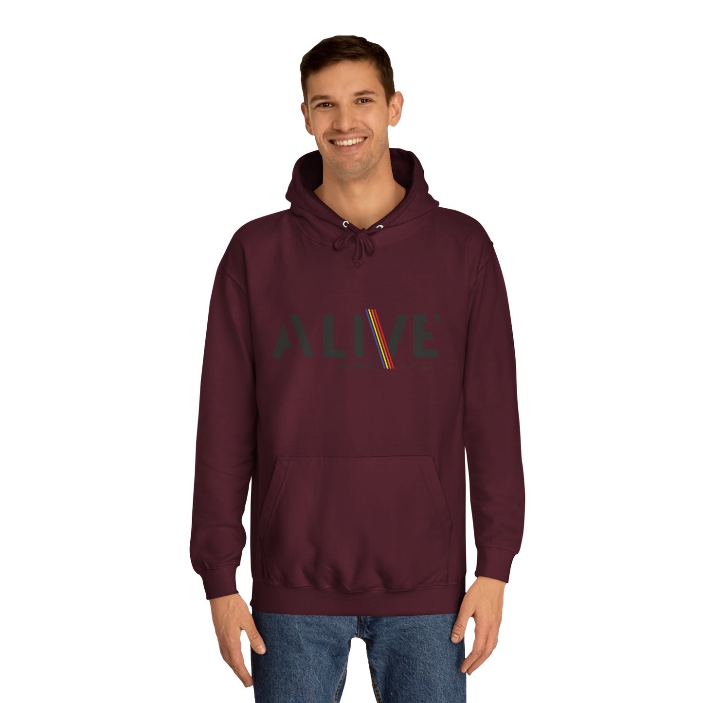 'ALIVE IN CHRIST' Design - Inspirational Unisex Hoodie