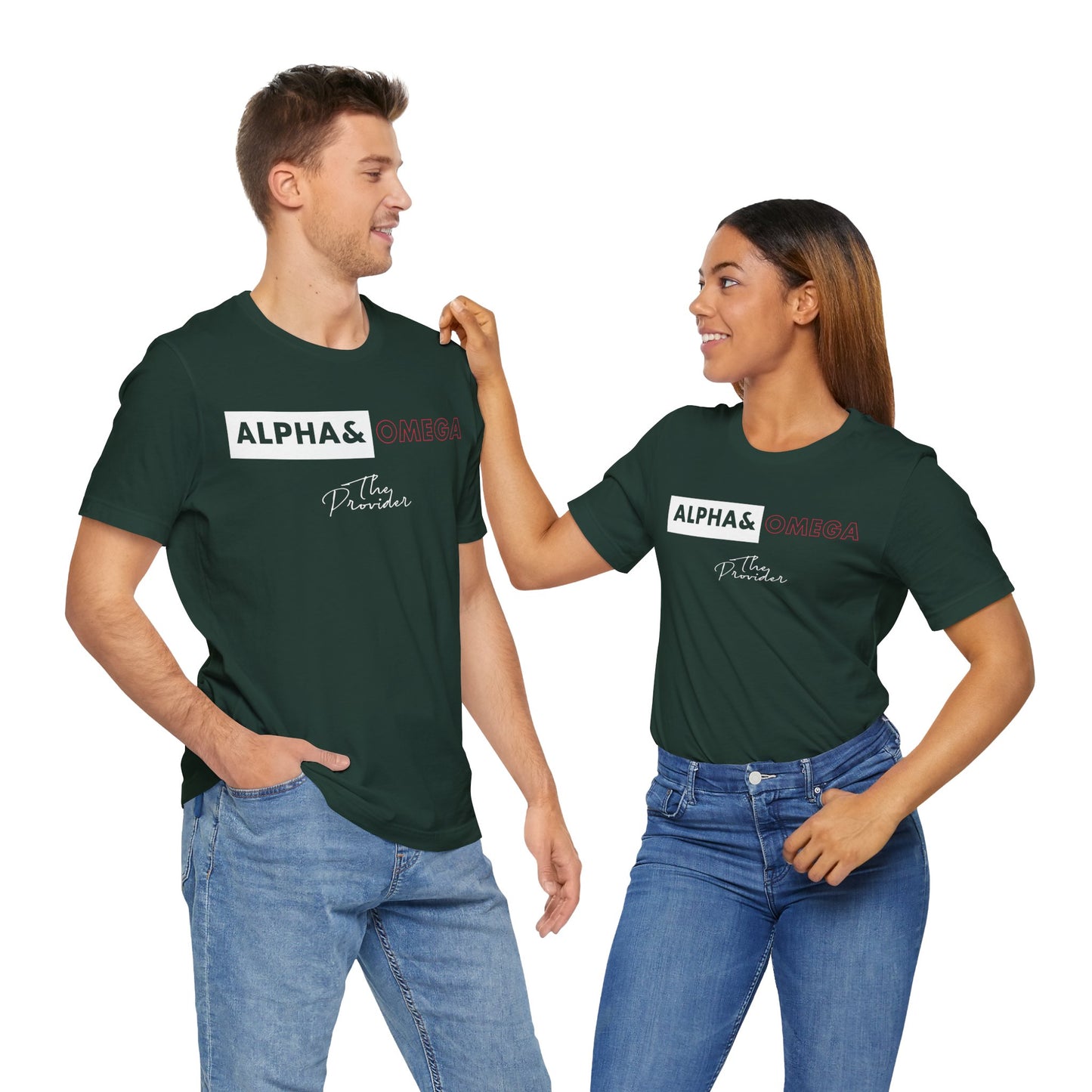 Faith-Inspired Unisex Tee - ‘Alpha & Omega’ Short Sleeve T-Shirt