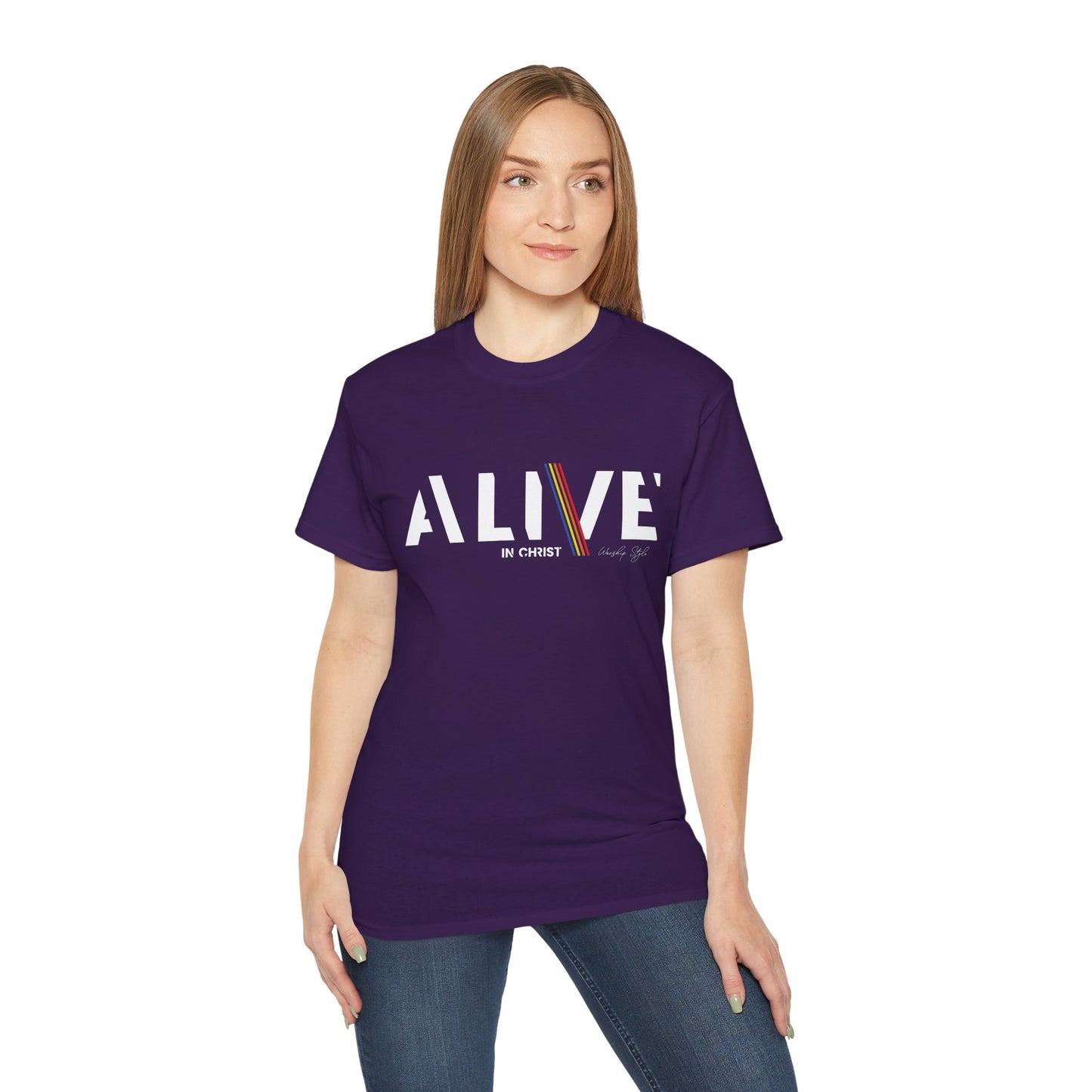 Inspirational Unisex Ultra Cotton Tee – 'ALIVE IN CHRIST' – Perfect for Faith Celebrations