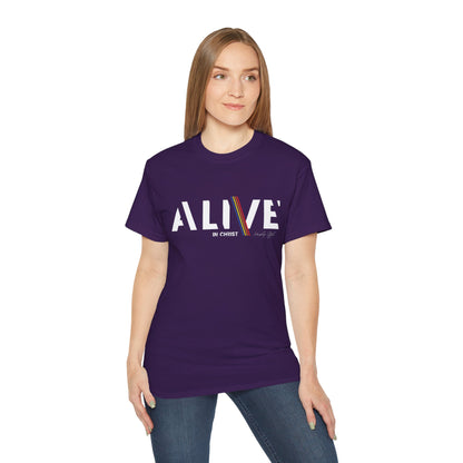 Inspirational Unisex Ultra Cotton Tee – 'ALIVE IN CHRIST' – Perfect for Faith Celebrations
